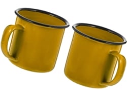Conjunto De 2 Canecas Vintage De Esmalte, Ideais Para Camping E Para Café Expresso.