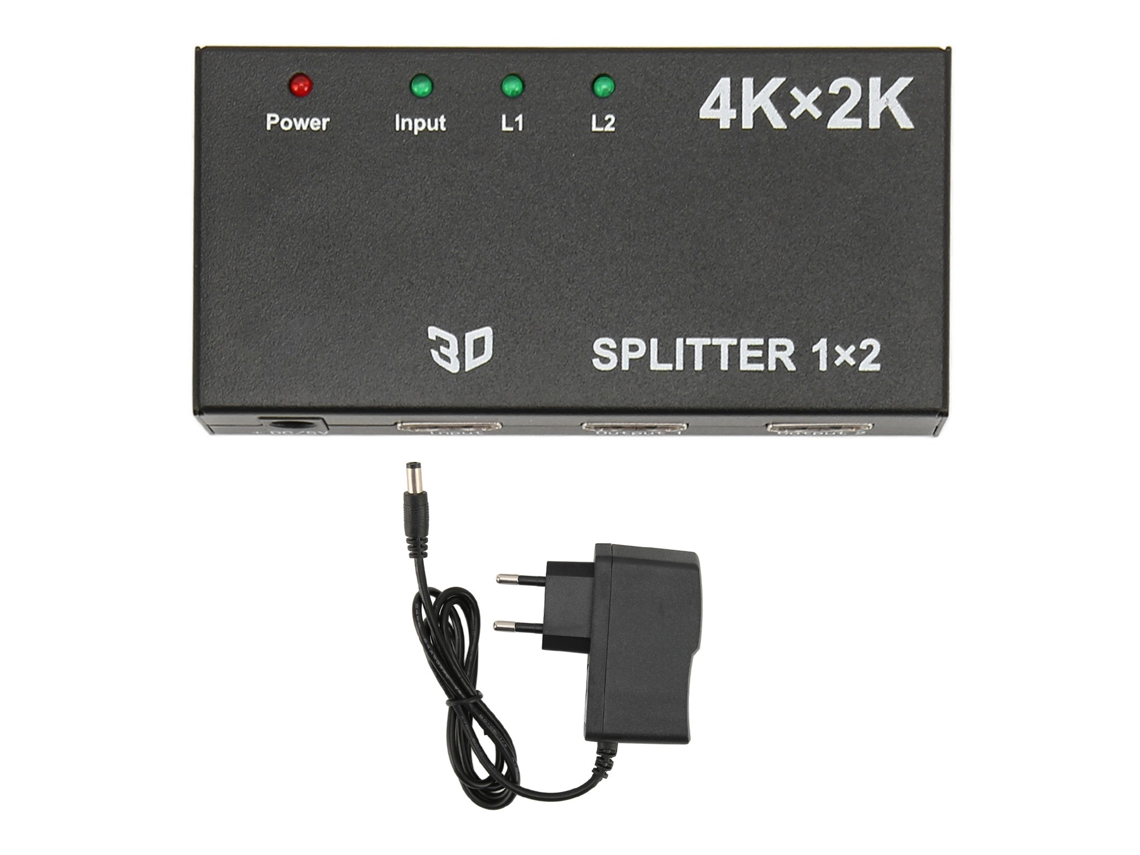 Divisor Hdmi 1 Entrada 2 Salidas 4k 2k Duplicador Espejo De Pantalla Adaptador Conmutador De Vídeo