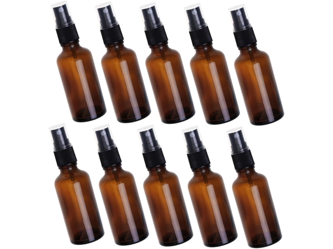 Juego De 10 Frascos De Perfume De Viaje, Pequeños Frascos Pulverizadores, Estuches De Almacenamiento Y Soportes Para Muestras.