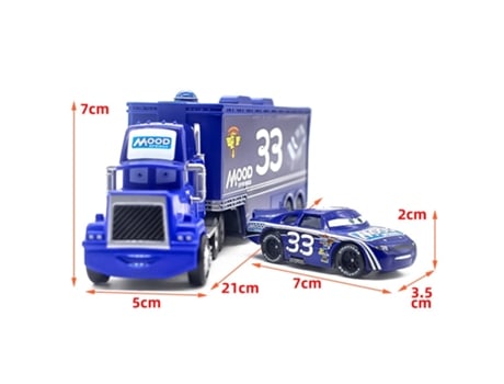 Set takara tomy pixar car 3 jackson mack uncle truck 1:55 diecast metal car model toy boy christmas gift