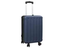 Maleta plegable Vidaxl azul oscuro con ruedas de plástico azul (34 x 23 x 55,5 cm)