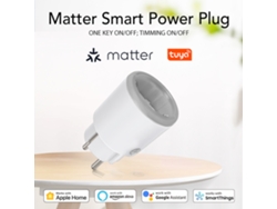 Adaptador Wifi Inteligente Tuya De 16 A Con Medidor De Energía, Control Mediante La Aplicación Alexa Home Y Automatización Del Hogar.