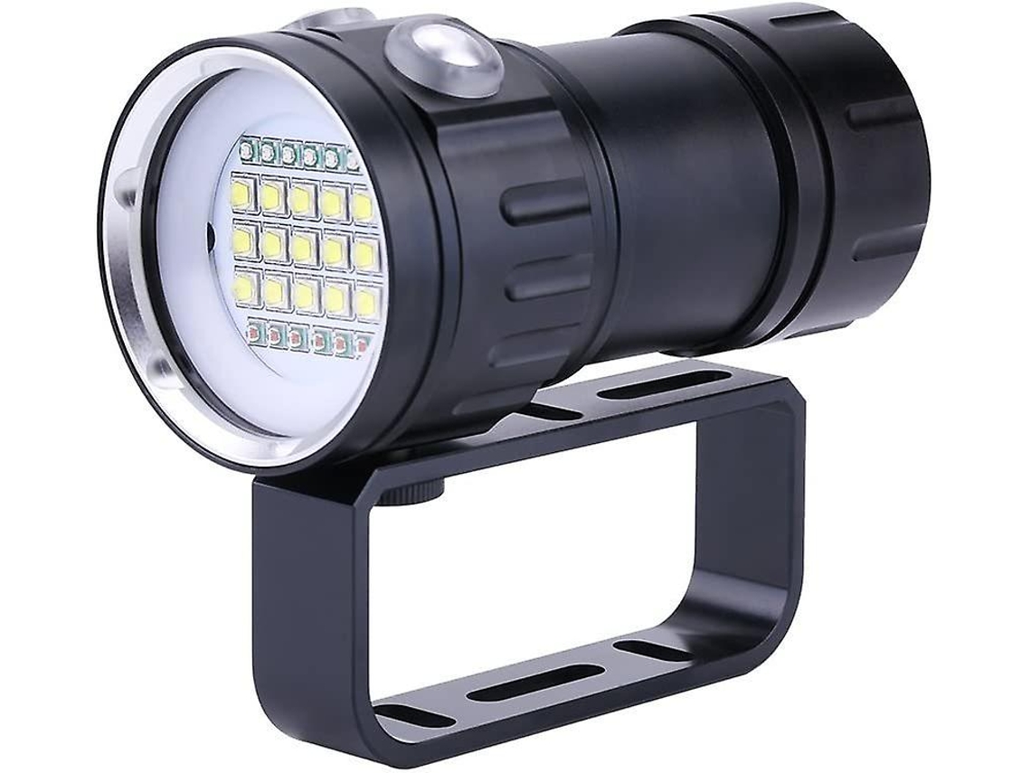 Linterna De Buceo 18000lumens Ipx8 500m 7modos 120grados Subacuática/camping Negro Yizhood