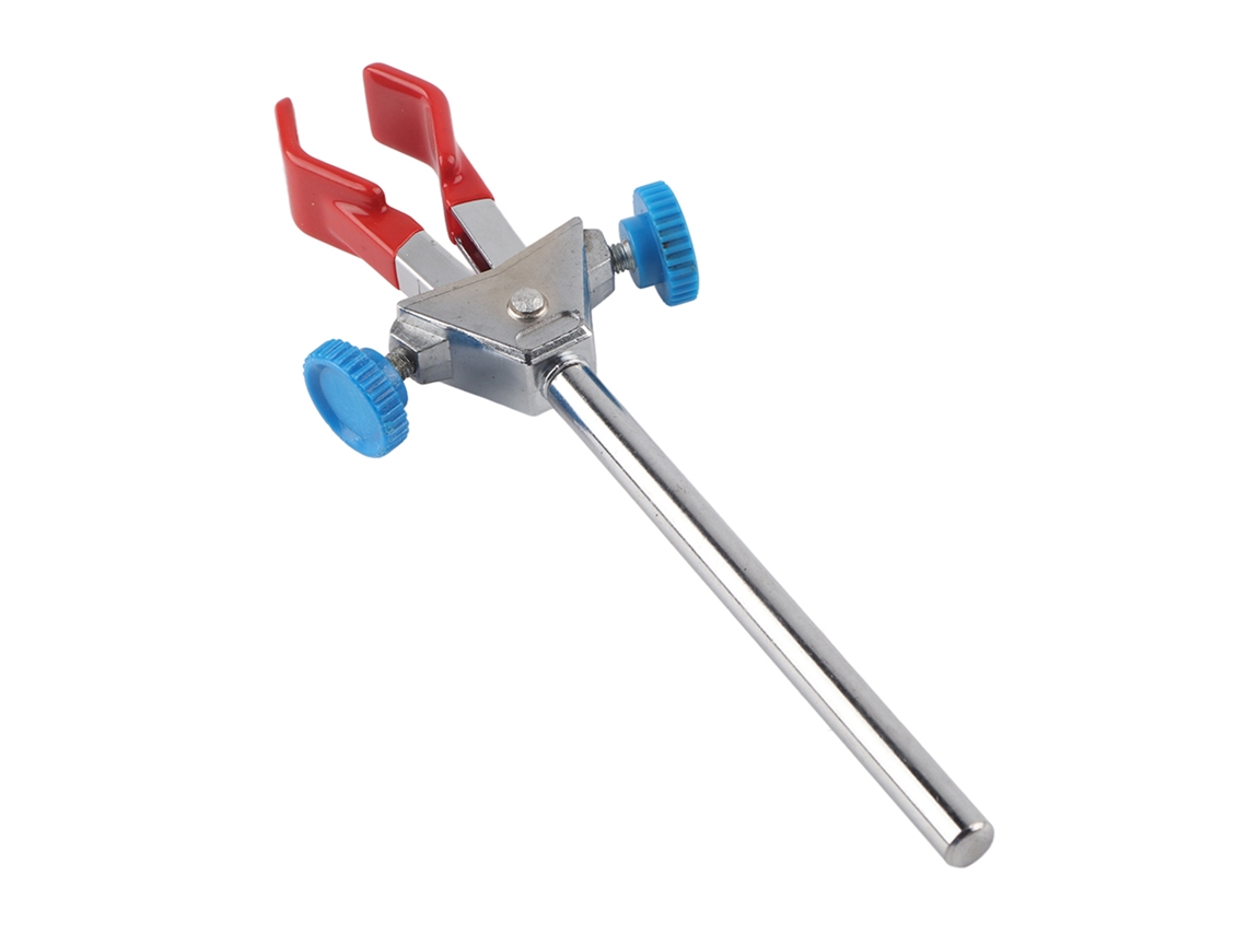 Abrazadera doble ajustable para soporte de tubos de ensayo y botellas de plástico y aleación de zinc - Soporte para autoclaves de laboratorio