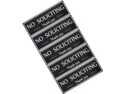 Paquete De 5 Pegatinas "no Solicitar", 26,9 X 8,9 Cm