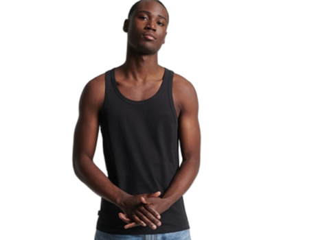 Tops SUPERDRY Hombre (L - Algodón - Negro)
