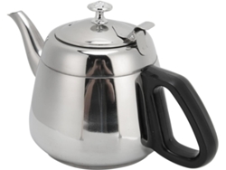 Tetera de acero inoxidable con mango ergonómico, gran capacidad para toda la familia, con filtro, tetera Gokoco.