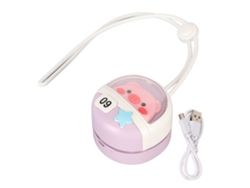 Ventilador Colgante Cervical Mini Lindo Sin Aspas 3 Velocidades Usb Portátil Con Lanyard Para Hogar Oficina Viaje Cerdo 6.7x6.5cm