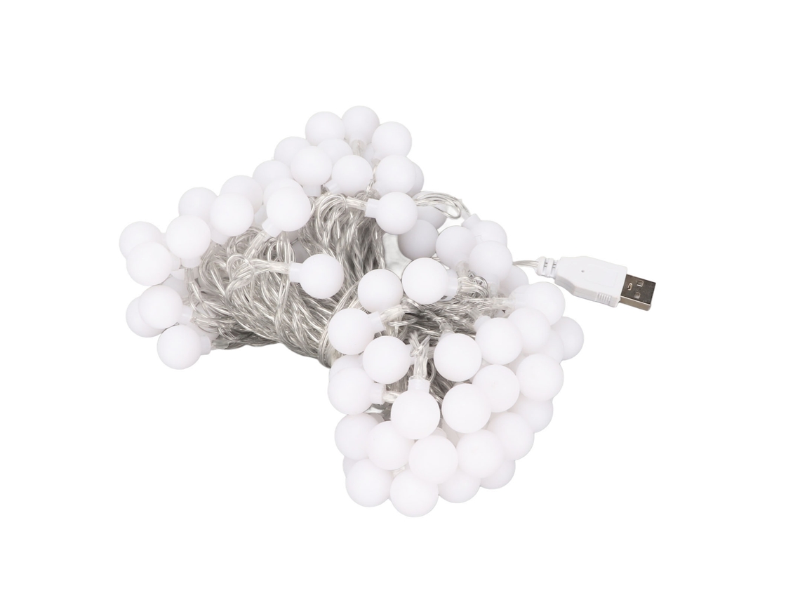 Guirnalda De Luces Led Blancas Cálidas De 10 M Con 80 Luces, Usb, Resistente Al Agua, Ideal Para Decoración.