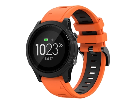 Correa Smartwatch para Garmin Forerunner 935 22mm Silicona Deportiva Bicolor (Naranja + Negro)