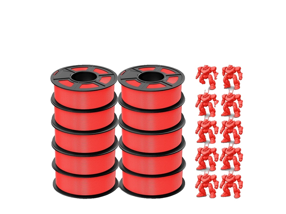 Filamento para impresora 3D, 1,75 mm de diámetro, alta fluidez y durabilidad, OEM Cherry Red Plamt