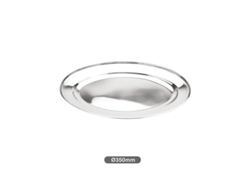 Bandeja Para Servir Ovalada Acero Inox 30cm