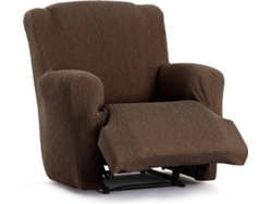 Funda de Sillón Relax XL EYSA Premium Troya Tejido Elástico (90 x 80 x 100 cm - Poliéster y Algodón - Marrón)