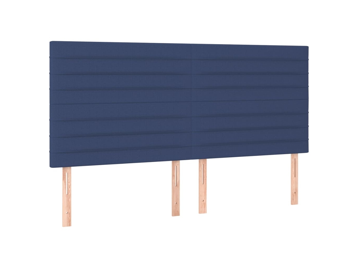 Maison Exclusive - Cabecero De Cama Azul 160x5x118/128 Cm Tela