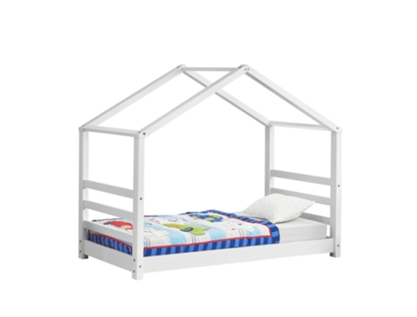 Estructura de Cama Infantil [EN.CASA] (Blanco - Madera - 80x160 cm)