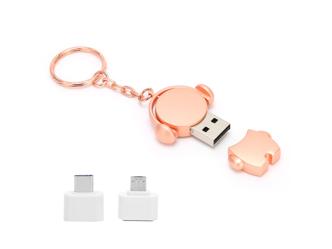 Memoria Usb 2.0 Flash Drive Caricatura Coche Alta Velocidad Dispositivo De Almacenamiento Oro Rosa 4gb
