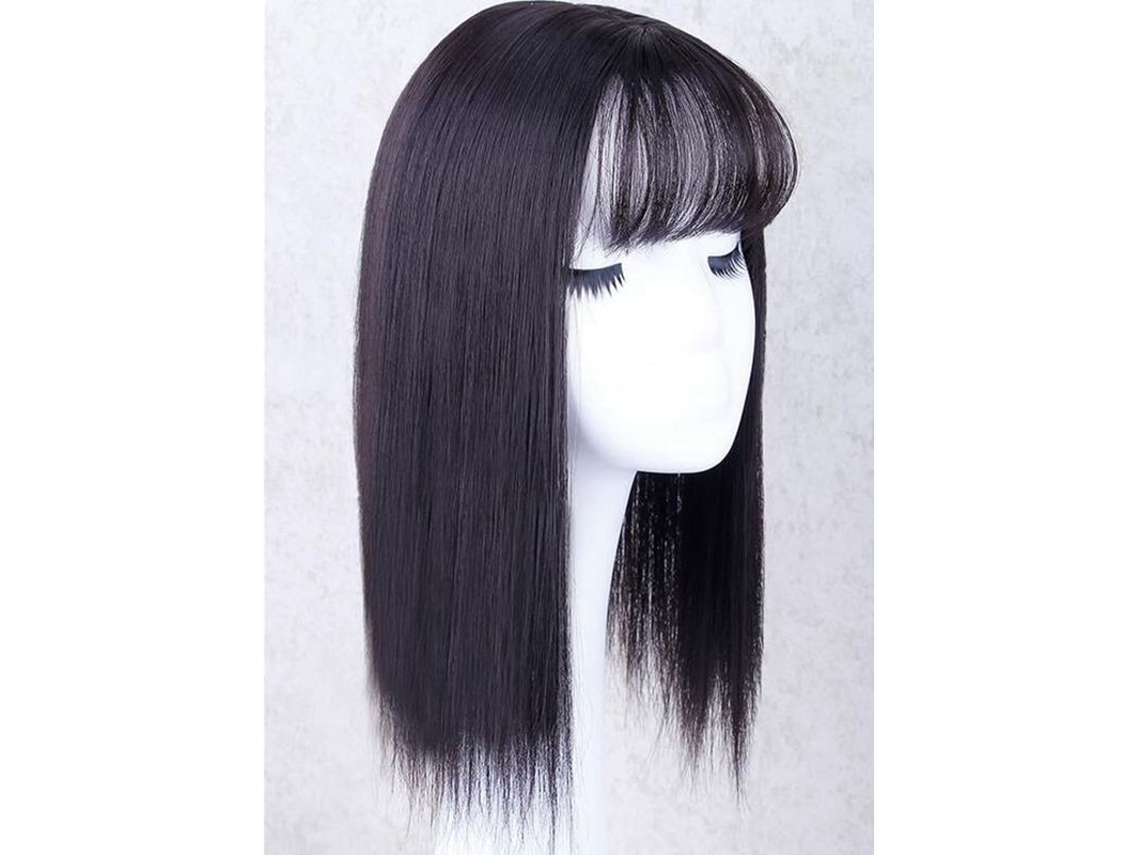 Extensiones De Cabello Sintético Con Flequillo, Extensiones De Cabello Liso Invisible Para Mujer, Para Cabello Fino O Grueso.