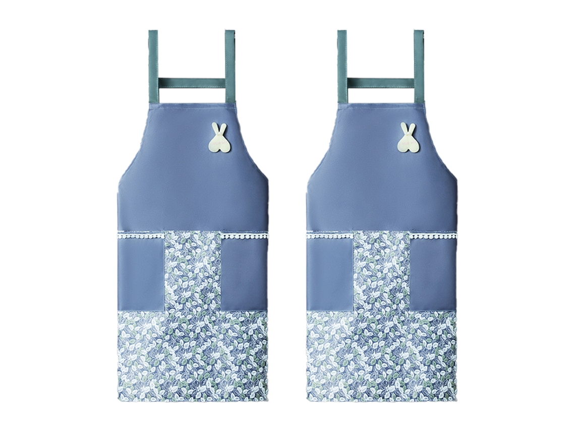 2uds Delantal De Cocina Impermeable Antimanchas Con Correa Para Manos Estampado Adulto Sin Mangas