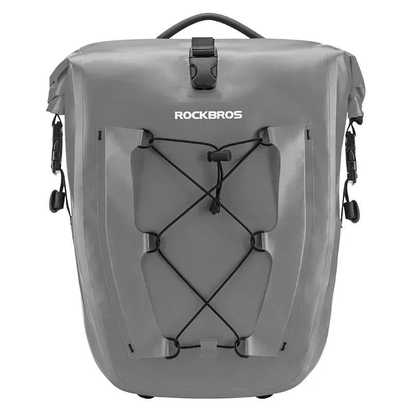 Alforjas Para Bicicleta (gris), Impermeables, Capacidad De 25 Litros, Para Viajes De Larga Distancia.