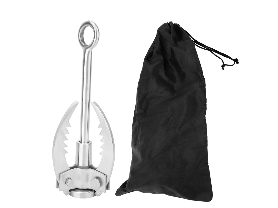 Gancho De Escalada Plegable De Acero Inoxidable Con 3 Garras Para Supervivencia Y Actividades Al Aire Libre.