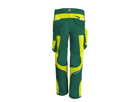 Pantalones de Trabajo QUALITEX WORKWEAR Iron Tejido Mixto (Verde e Amarillo - Tam: 31)