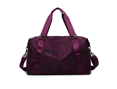 Bolsa De Deporte Bolsa De Lona Para Deportes Bolsa De Fin De Semana Con Bolsillos Para Zapatos Bolsa De Lona De Viaje, Púrpura ZMDECQNA