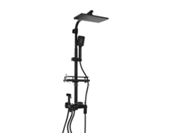 Sistema de ducha de acero inoxidable con altura ajustable, color negro OEM