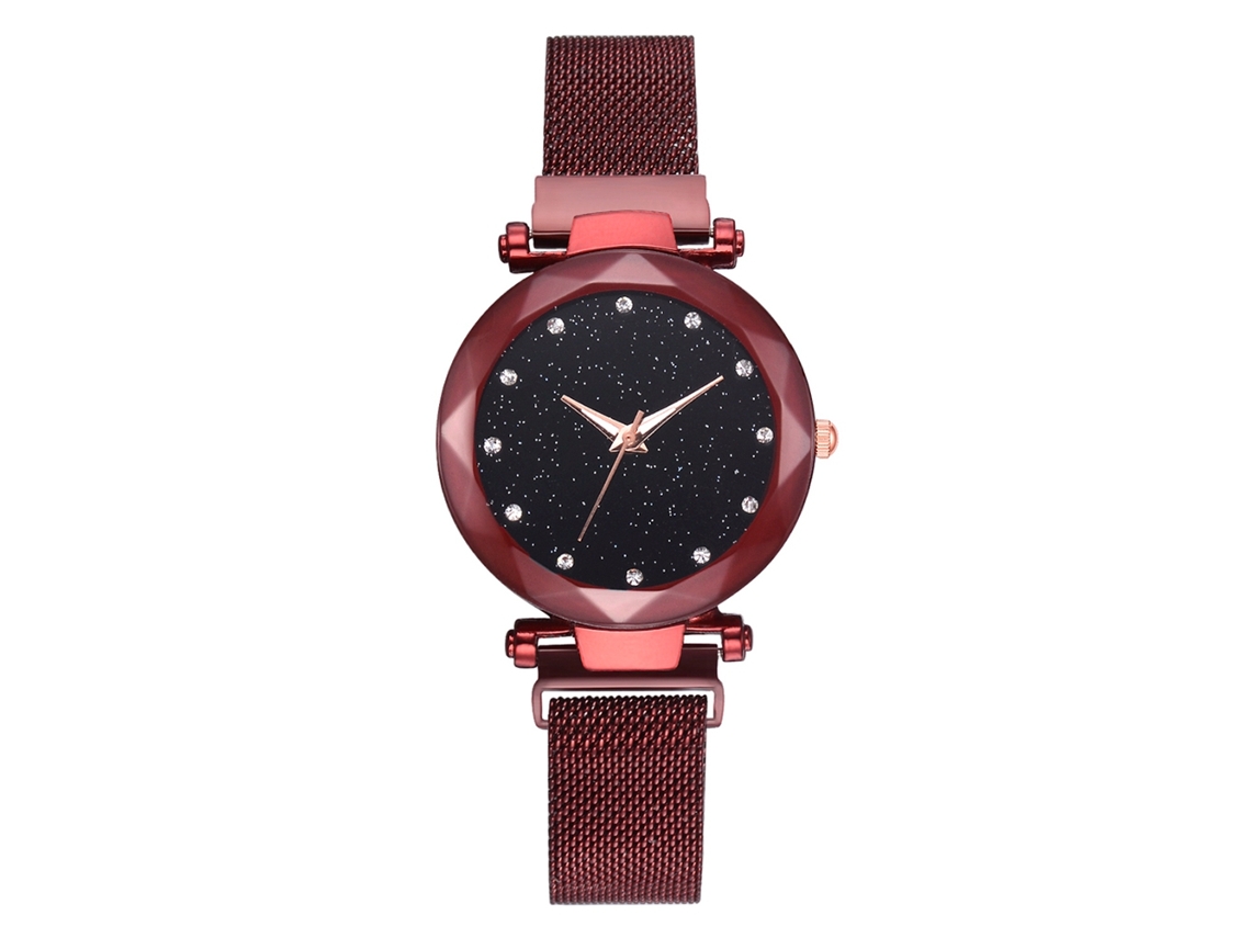 Reloj De Pulsera Casual Para Mujer Con Correa Magnética, Estilo Sencillo, Movimiento De Cuarzo, Xr2934 - Rojo