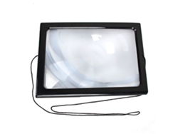 Lupa A4 3x con luz LED para lectura, manualidades y costura.