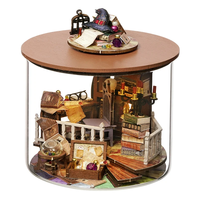 (b032) Minicaja Esférica Para Casa De Muñecas Diy, Modelo De Ensamblaje 3d De La Serie Dream Bottle