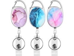 Set De Tres Piezas Con Cordón De Seguridad Para El Cuello, Llavero Con Mosquetón Extensible, Pase De Esquí Y Documentos