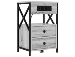 Mesita de noche Sonoma gris con cajón 40x31x60 cm MAISON EXCLUSIVE