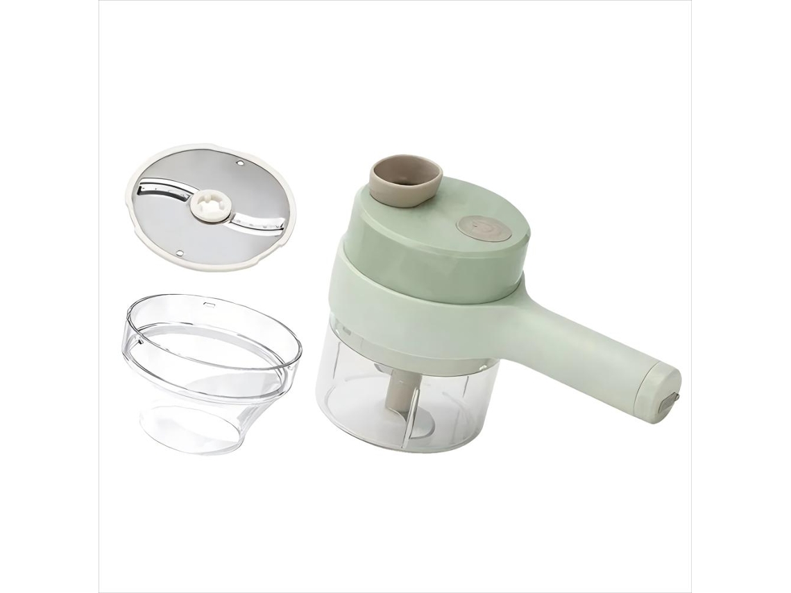 Picadora eléctrica portátil, recargable, de mano. Un pequeño utensilio de cocina para picar ajo y verduras. Tienda de Pimentón.
