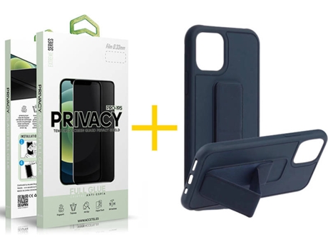 Kit Funda + Protector de Pantalla Apple iPhone 11 SKYHE Cristal Templado 1392 Azul