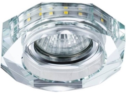 Lámpara de Techo Empotrado CRISTALRECORD Gemo II (Transparente - LED - 35 W - Cristal)