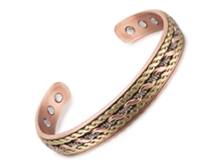 Pulsera de cobre, pulsera magnética retorcida para terapia, tamaño ajustable.
