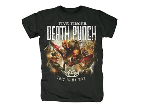 Camiseta ROCKINSTONE Five Finger Death Punch Esta es mi camiseta de guerra (Algodón - XXXL)