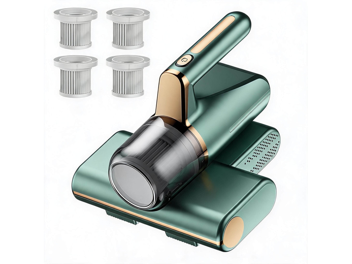 Removedor De Ácaros Aspirador, Sucção De 14 Kpa,iluminação Uv, Equipado Com 4 Filtros (verde) Czhhmart