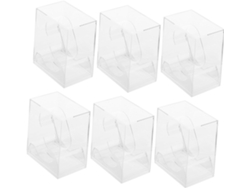 Caja De Embalaje De Ps Transparente De 6 Piezas Para Relojes De Niños, Niñas Y Mujeres.