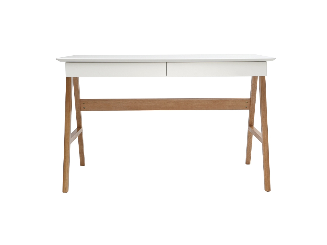 Escritorio Diseño Blanco Y Madera Brook MILIBOO