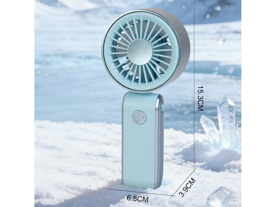 Mini Ventilador Portátil Usb Plegable De Tres Velocidades - Azul