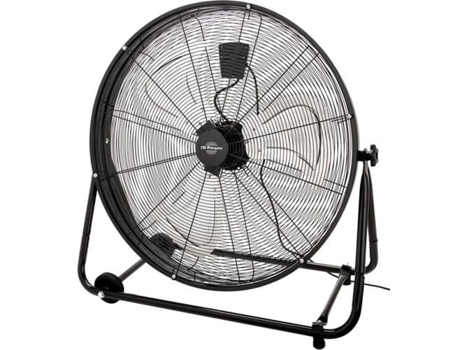 Ventilador Industrial Orbegozo pwt 3075 3 velocidades 200w power fan cabezal inclinable aspas de 75 cm ruedas transporte 200 metal suelo pwt3075