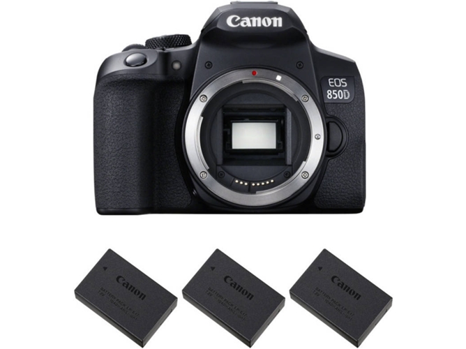 Kit Cámara Réflex CANON EOS 850D + 3 LP-E17