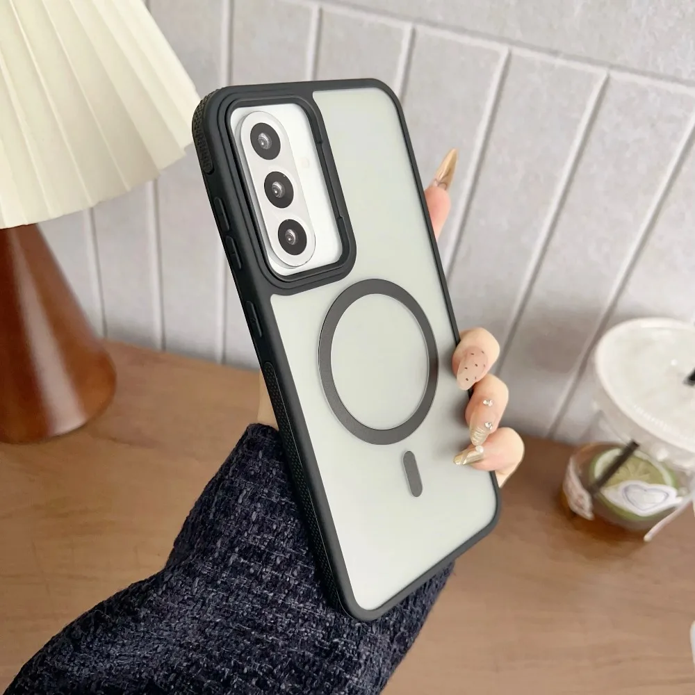 (negro, Galaxy A36 5g) Funda Magnética Mate Para Teléfono, Compatible Con Magsafe, Con Protección Antideslizante En Los Bordes.