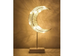 Rebe-lámpara De Mesa Con Forma De Luna Para Niños, Lámpara De Noche Led Con Luz Blanca Cálida, Funciona Con Pilas, Decorativa Para Dormitorio