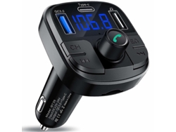 Transmissor Fm Bluetooth Yizhood Bt29 Bluetooth 5.0 Negro
