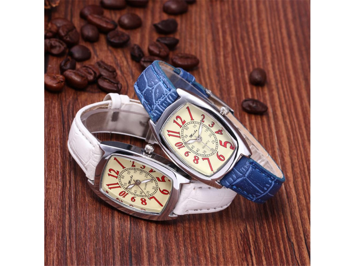 Reloj De Cuarzo Informal Para Mujer, Estilo Moderno Con Líneas Blancas Y Negras (blanco)