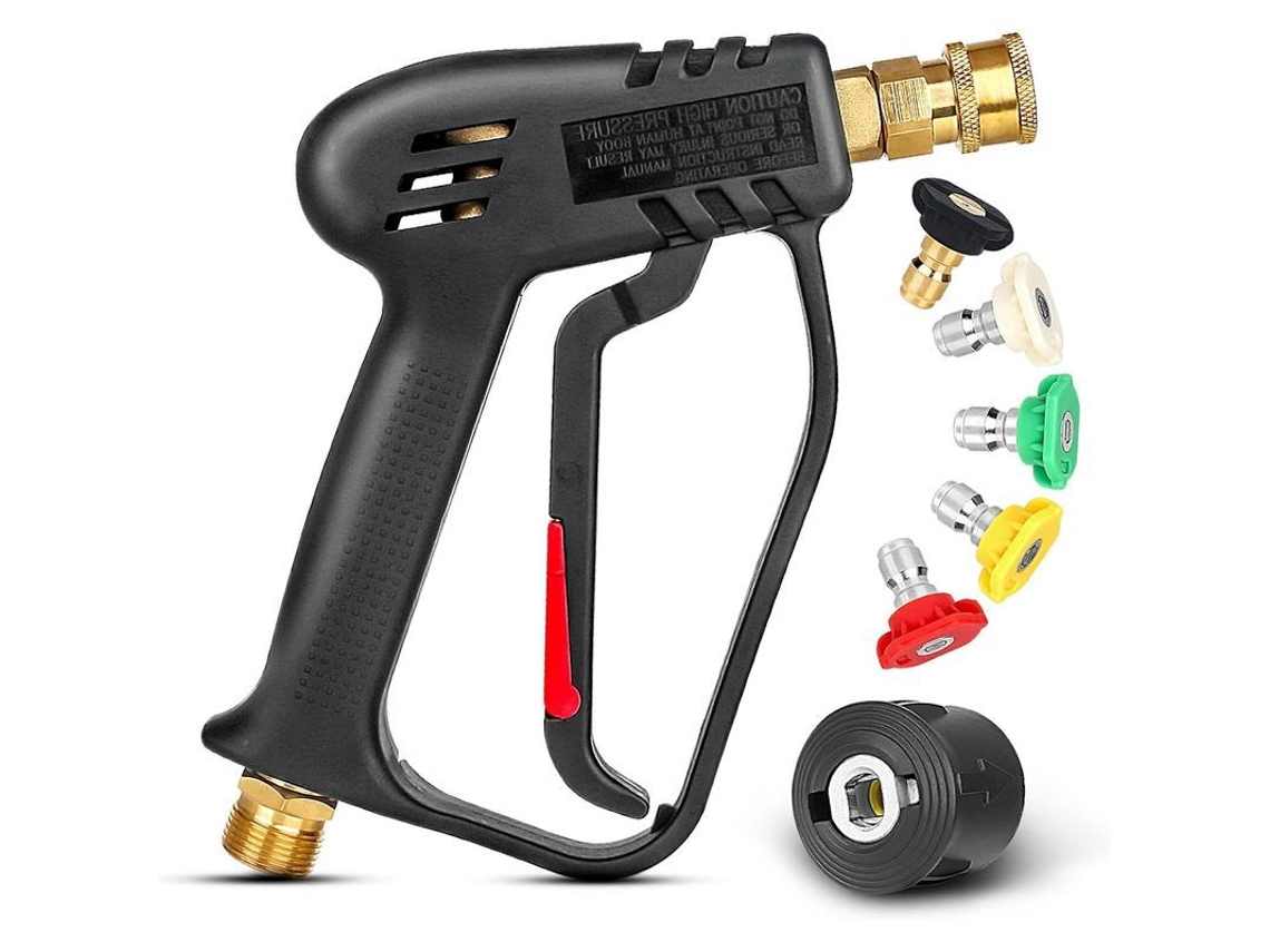 2026-pistola De Limpieza A Presión Linjou 4000 Psi Con 5 Boquillas Intercambiables Y Conector Rápido M22