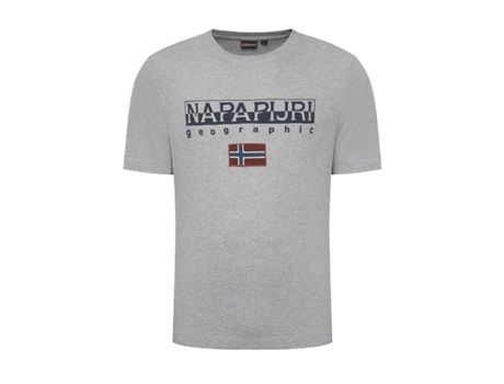 Camisetas NAPAPIJRI Ayas Hombre (L - Gris)