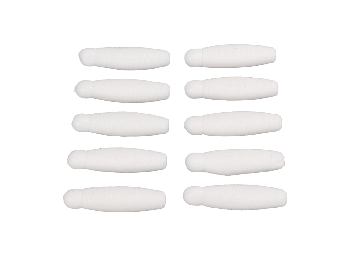 2026rebe-10 Piezas Cebo Suave De Pesca Artificial Abeja Pupa Papa Lure Lanzamiento Largo Con Sal 6cm 8g Blanco